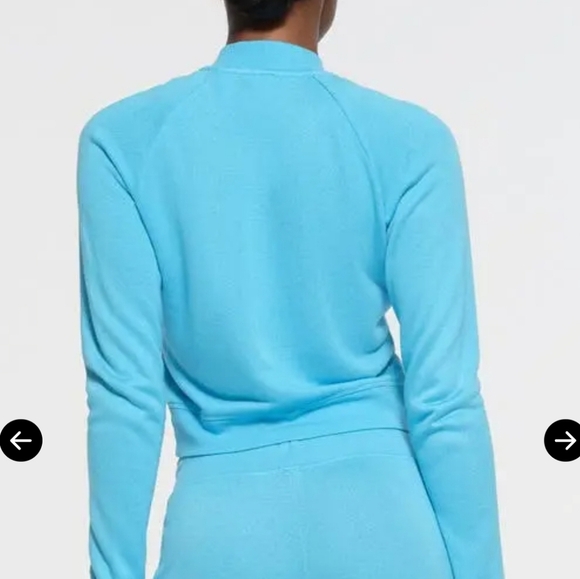 Skims French Terry Modal Zip Up- Cyan - Picture 3 of 11